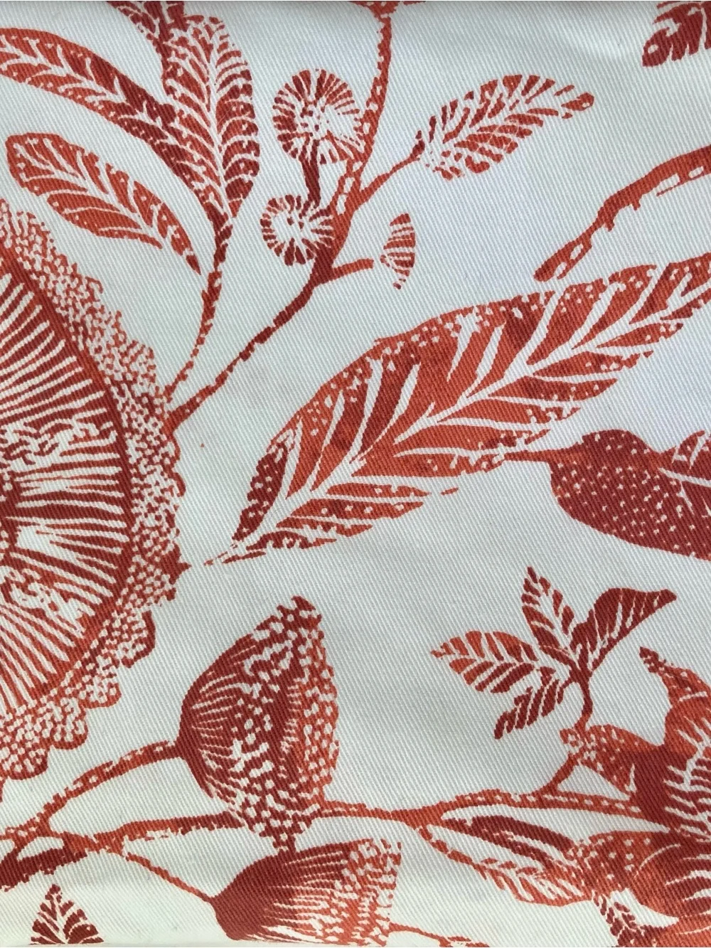 2 red on white pillow-shams in boho botanical monochrome print NWOT